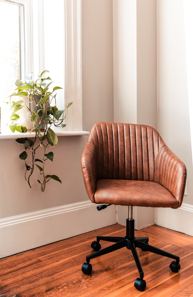 brown office chair