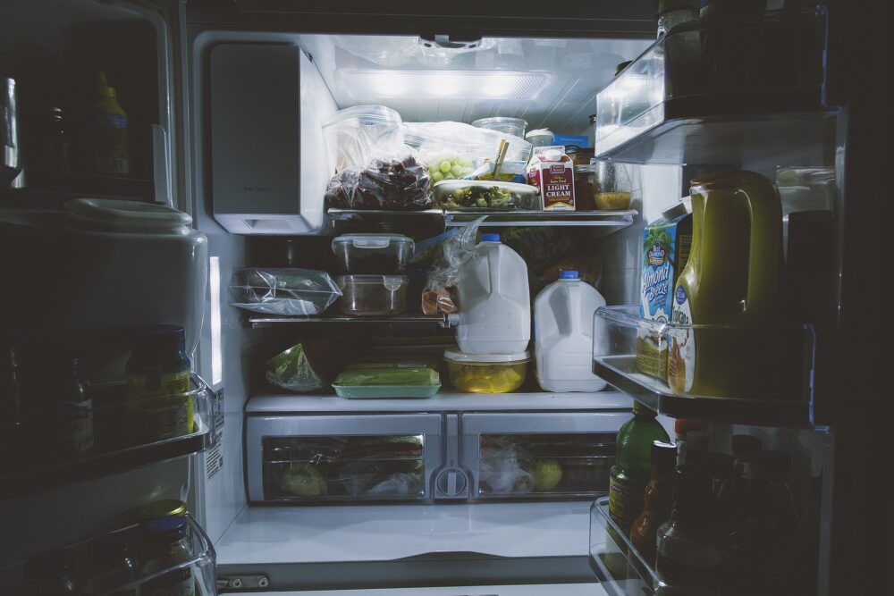 opened refrigerator