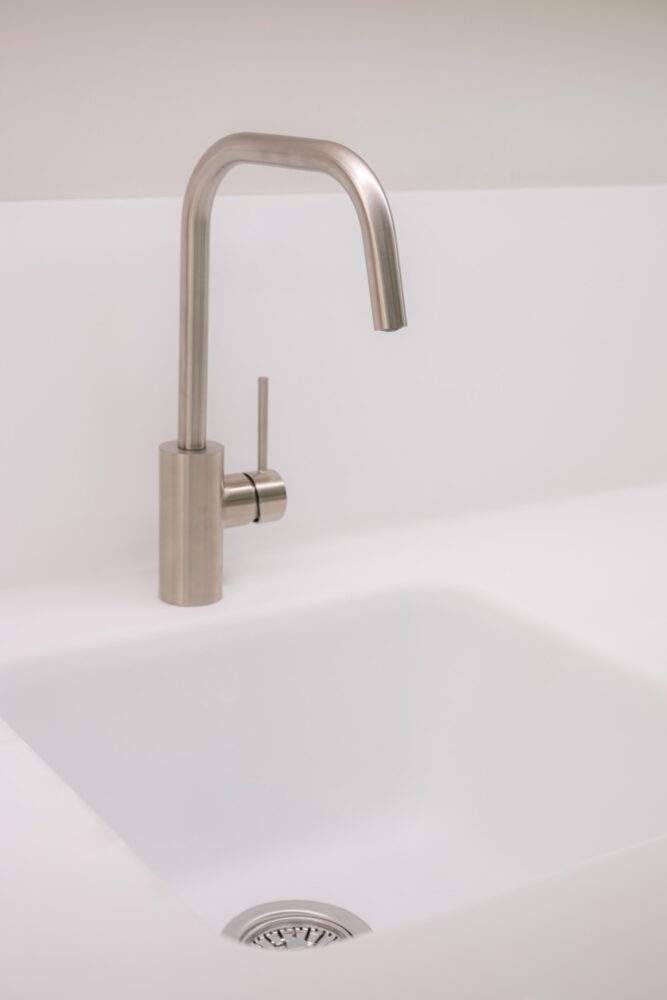 stainless one handle faucet