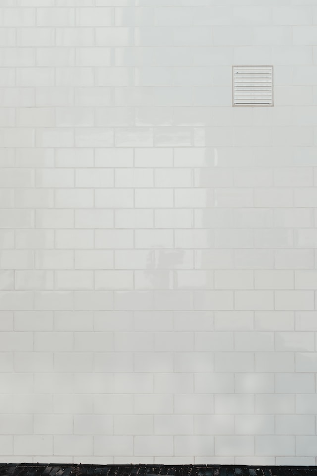 white vent in the white wall