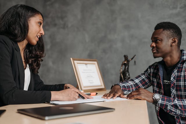 female-lawyer-and-a-client-having-a-discussion